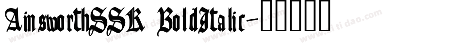 AinsworthSSK BoldItalic字体转换